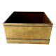 Plant box, storage box on casters in gold metal