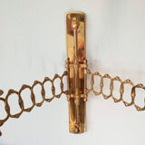 Brass candle holder wall lamp