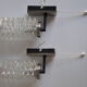 Pair of iron, chromed metal and glass years 50 / 60