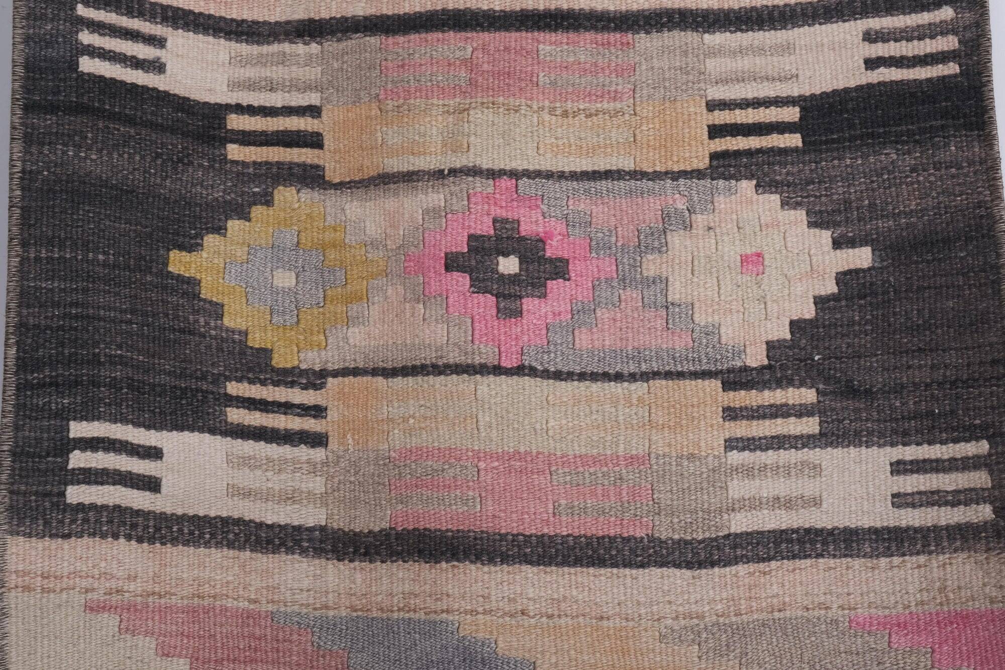 Vintage Turkish hallway rug 69x676 cm