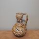 Honey colored Fat Lava ceramic pitcher vase