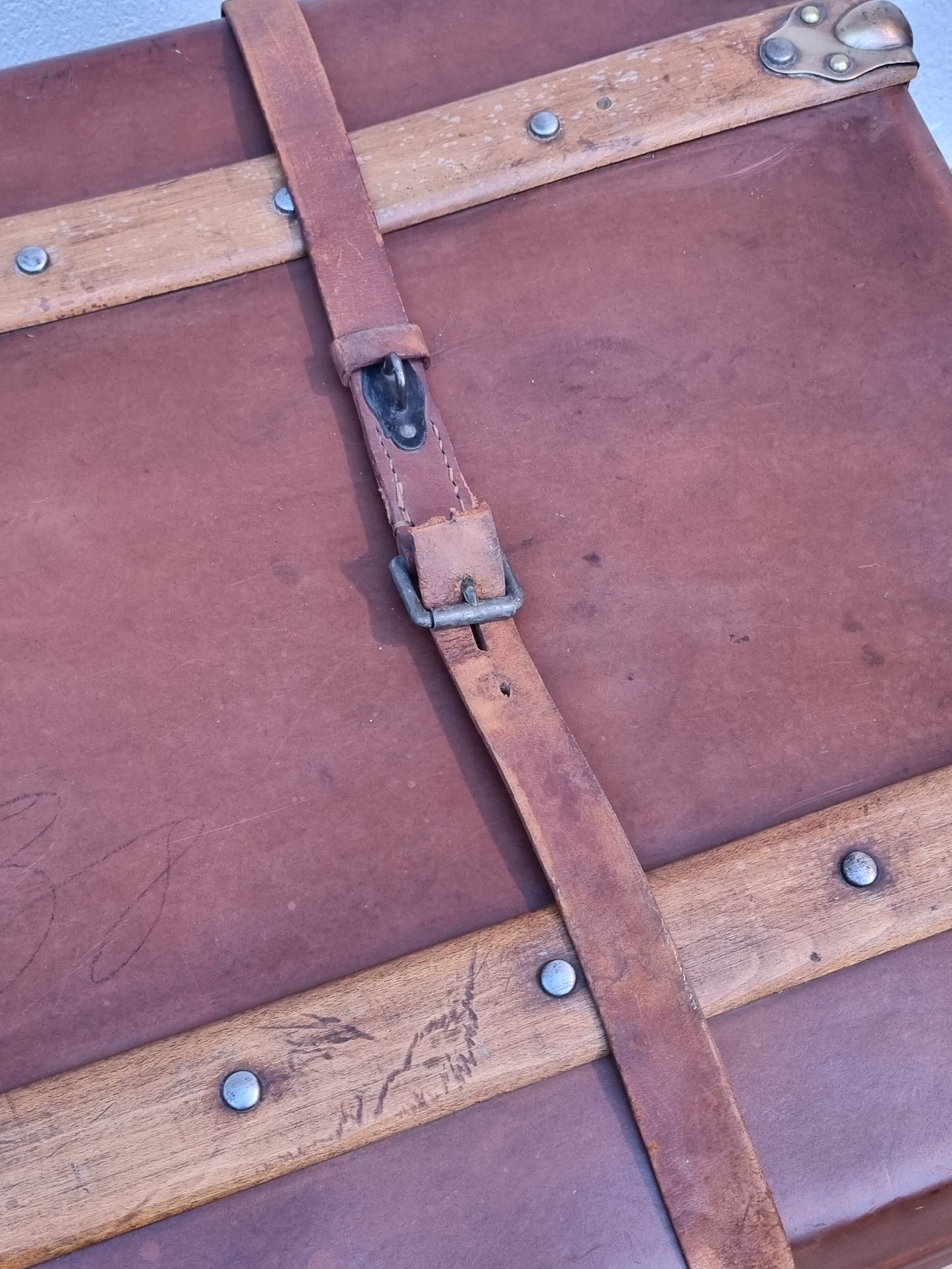 Travel trunk "titan" e&m malard, paris, 30-40s, 100 cm