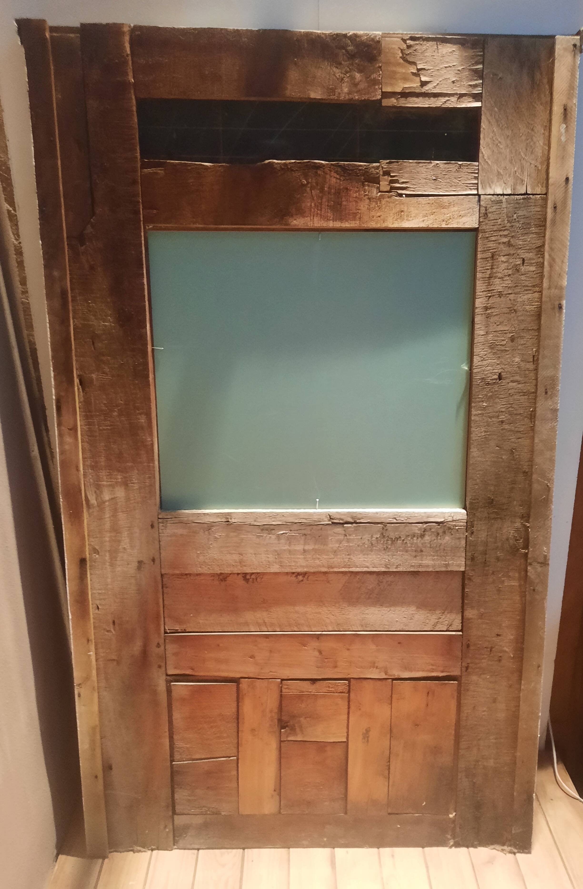 Woodwork trumeau with two mirrors