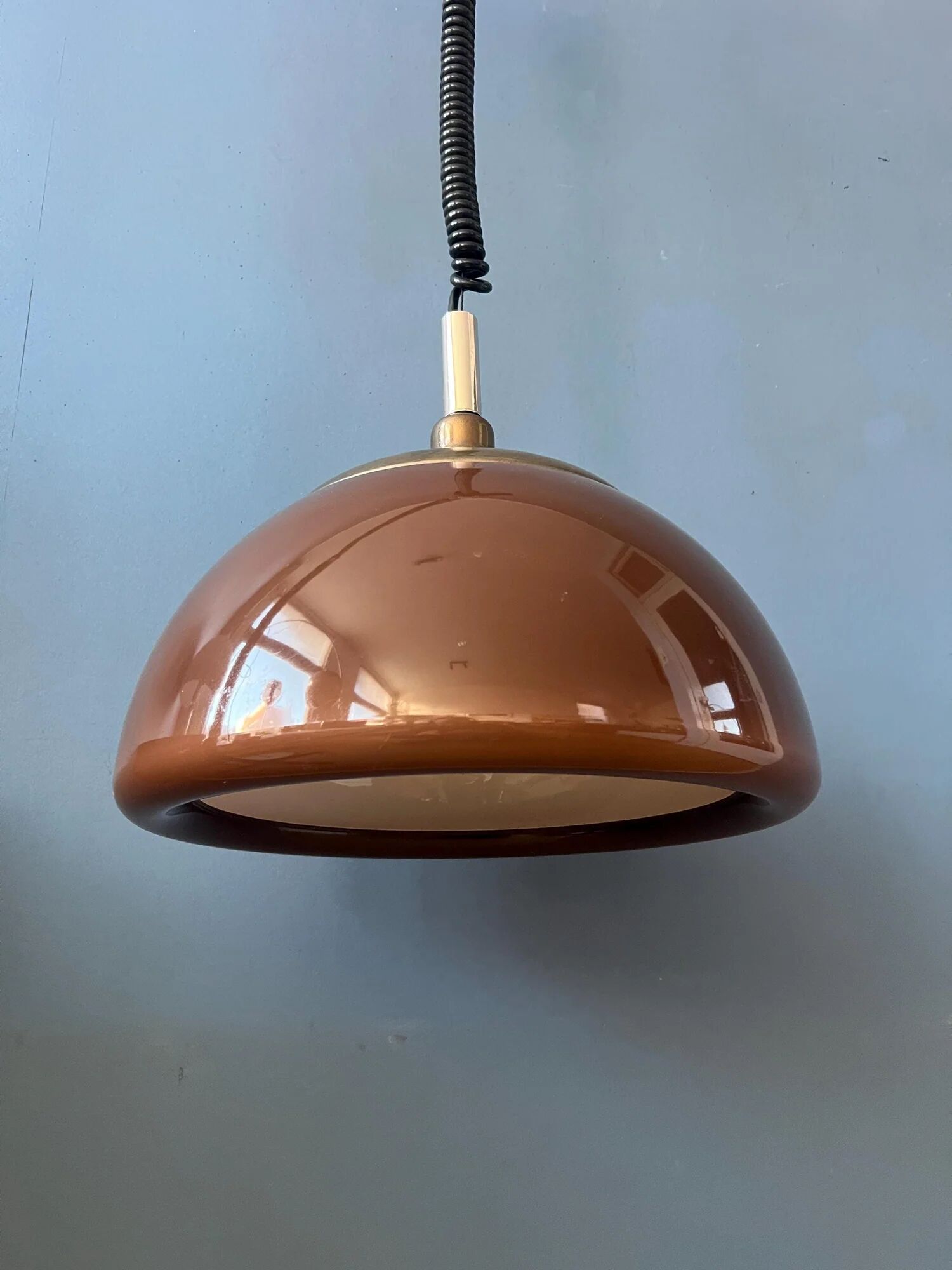 Vintage Cosack Leuchten Plexiglass Brown - Orange Pendant Lamp