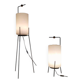 Set of Very Rare Floor Lamps by Josef Hůrka, 1960s