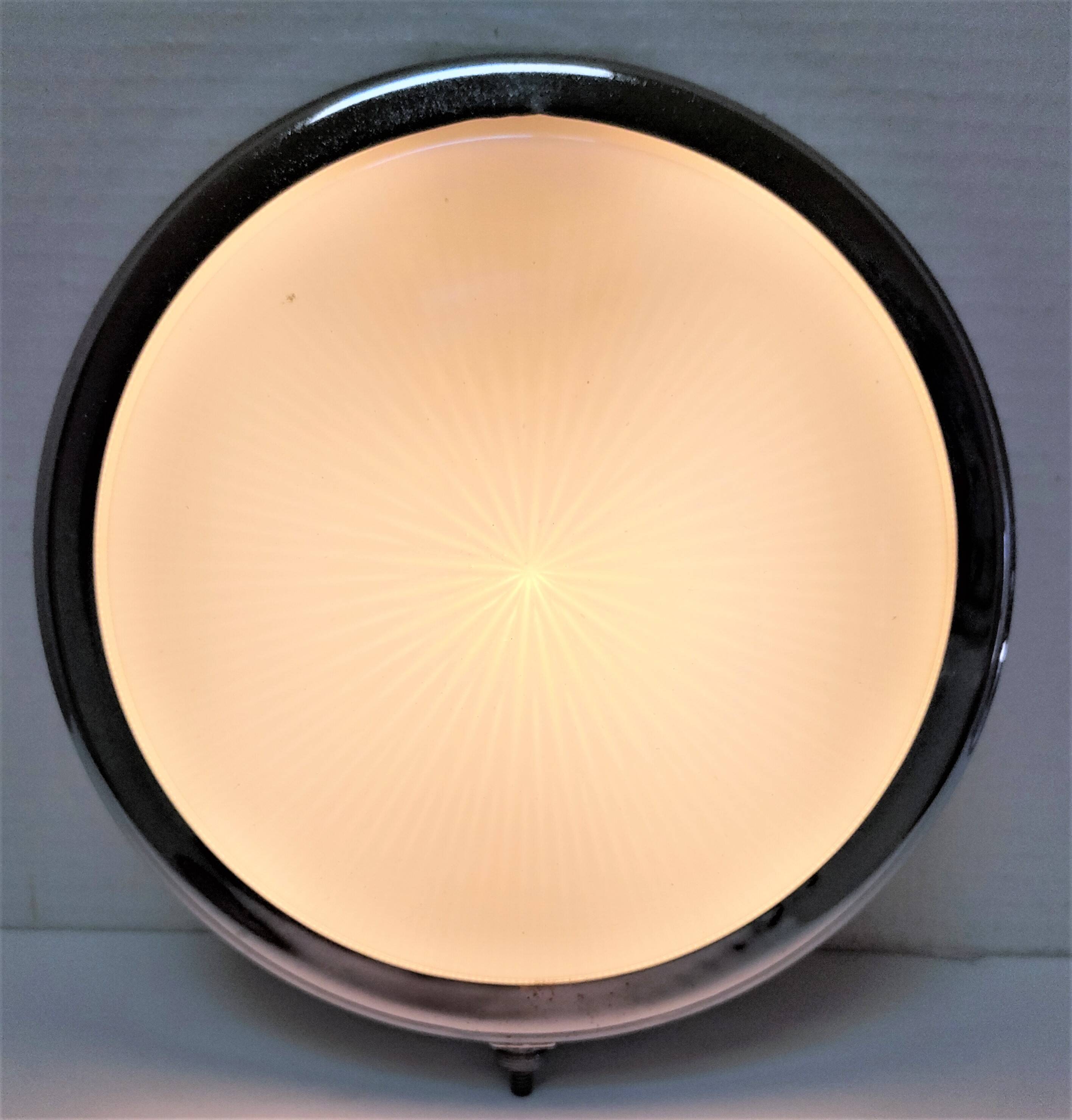 Wall lamp Art Deco opaline chromed metal 30s