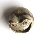 Ceramic ashtray by Annie Maume, frog head, 1960s.