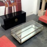 1970 chrome showcase coffee table