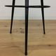 Paire de tabourets de bar tripode 1950, métal et simili cuir rouge