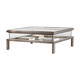 Vintage Chrome and Brass Sliding Coffee Table from Maison Jansen, France, 1970s