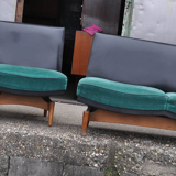Mid-century danish sofa & armchairs, 1960s, set of 4
