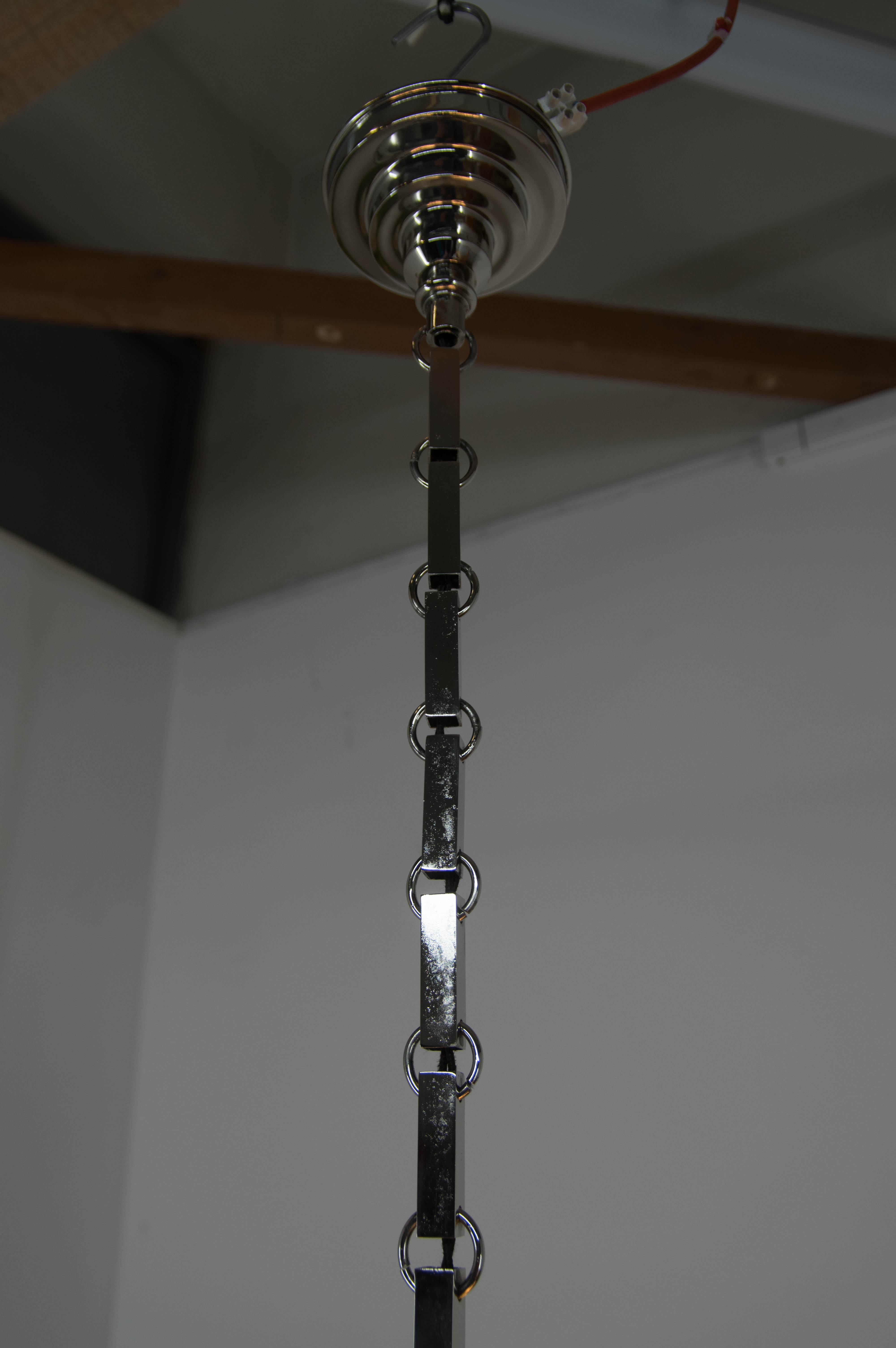 Art Deco 3-flamming Chandelier, 1920s