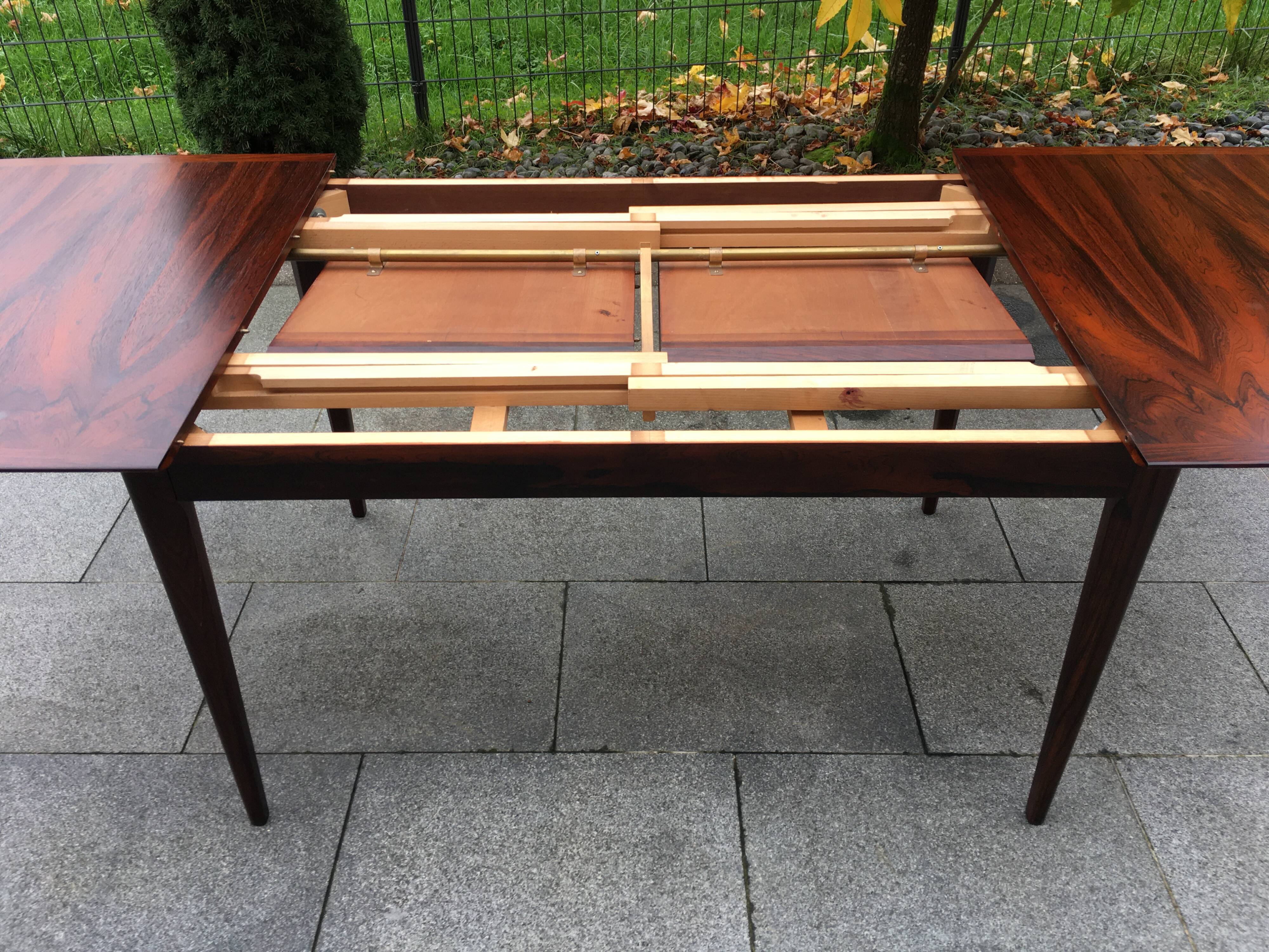 Rosewood dining table lübke 60s