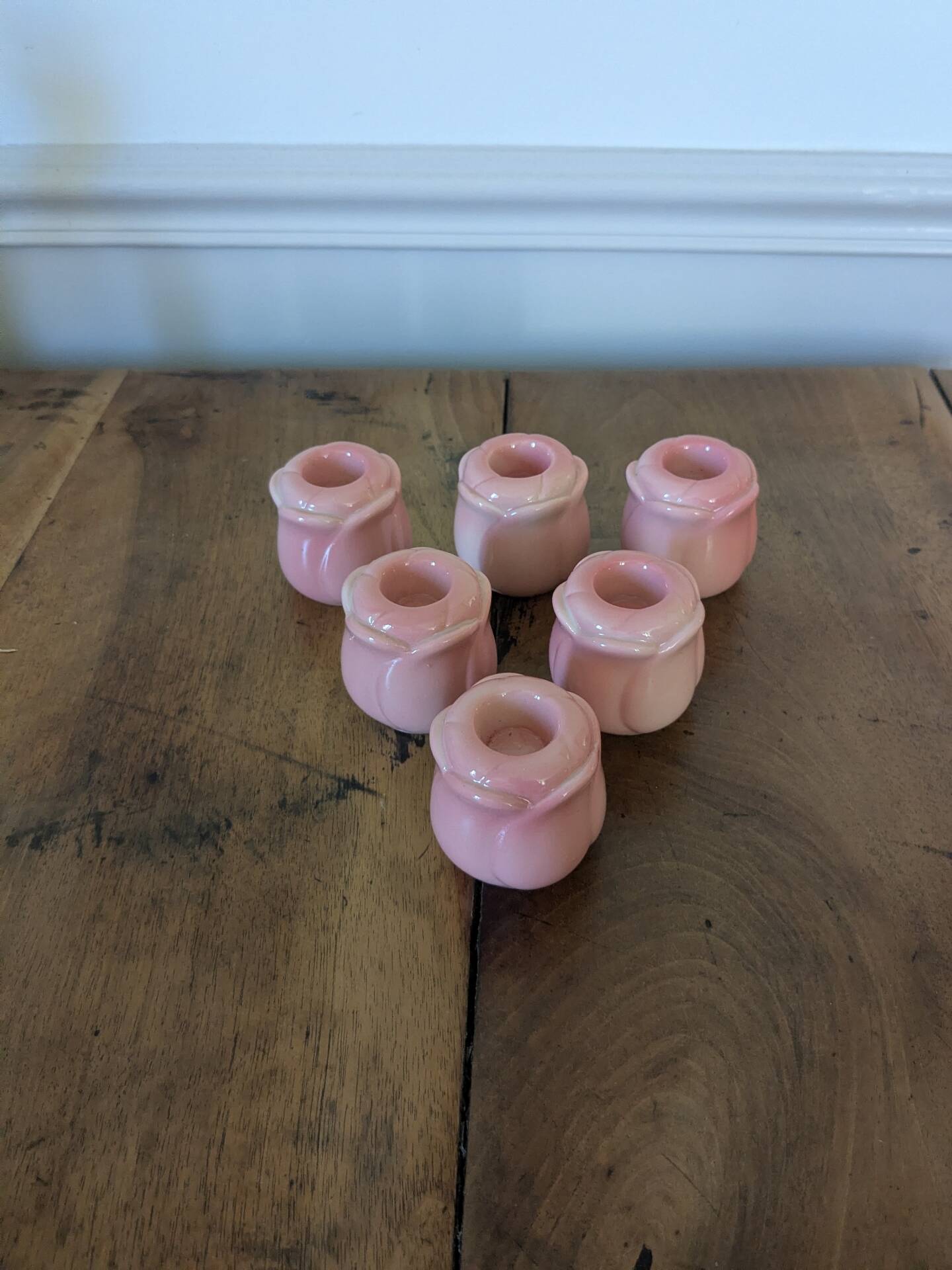 Bougeoirs boutons de roses