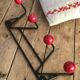 Red and black coat rack