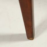 Fauteuil vintage avec coussins et boucles vertes en bois, 1980