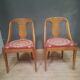 Paire de chaise gondole en bois clair