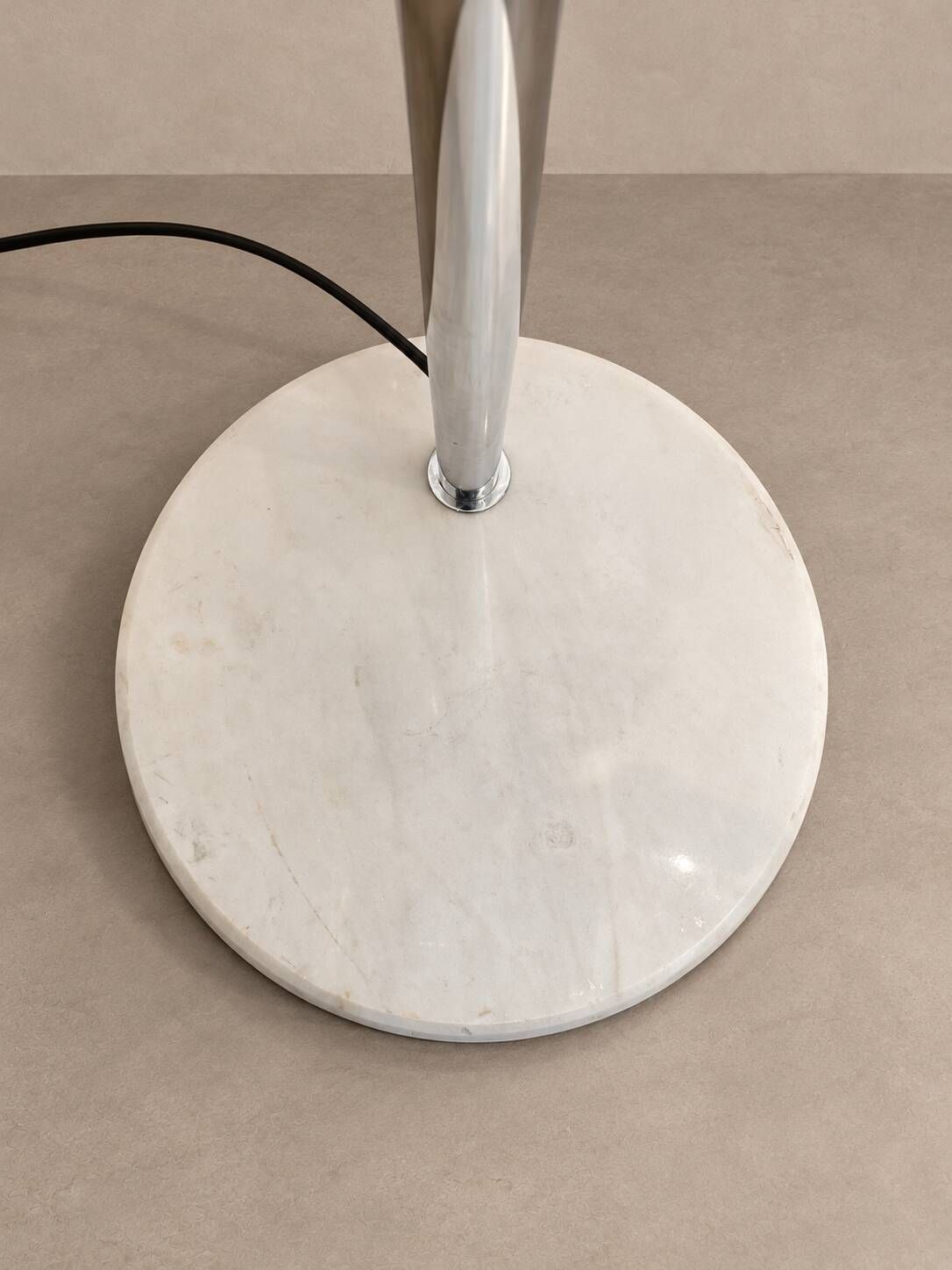 Arc floor lamp with a marble base
