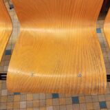 Wooden and metal bench 80s