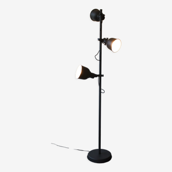 3-spot floor lamp, grey lacquered metal