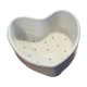 Old white porcelain heart mold (faisselle or Neufchatel)