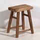 Antique solid wood stools (circa 1900). Set of 2 pieces no. 2.