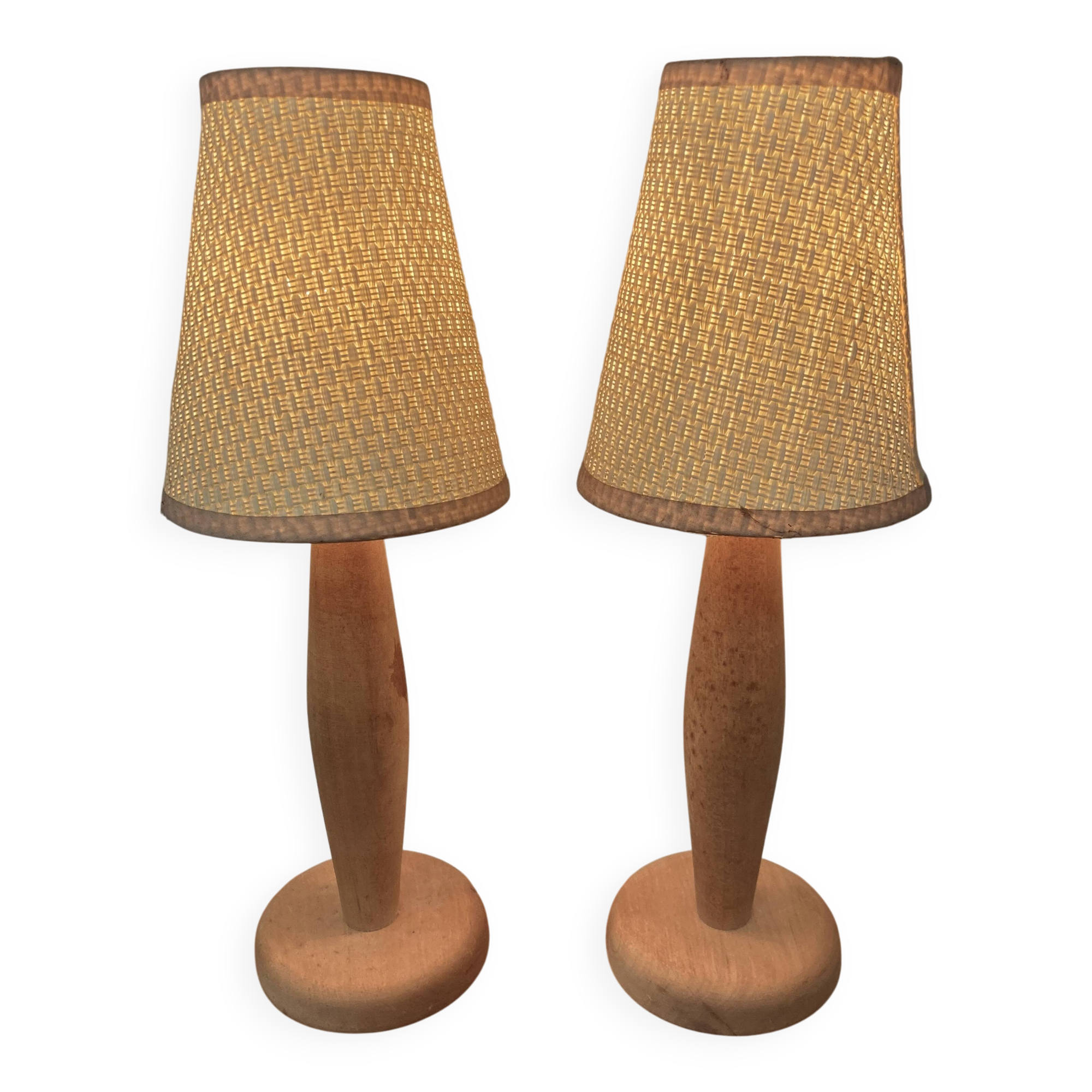 Paire de lampes design scandinave 1960.