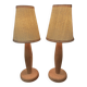 Paire de lampes design scandinave 1960.