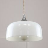 Space Age White Pendant Lamp from Guzzini, 1960s