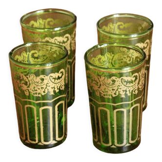 Set of 4 moroccan tea glasses