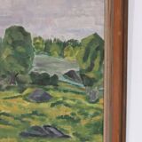 Original Swedish Oil on Panel – “Trees” by Gunnar Wärn – Signed