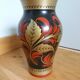 Russian Khokhloma vase in painted wood