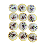 Assiettes à dessert en barbotine