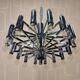 Vintage large chrome Italian Space Age pendant lamp Sciolari