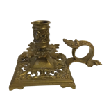 LED cellar candlestick 18- 19th open décor fleur de lys