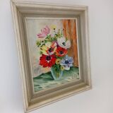 Peinture Bouquet de fleurs signée