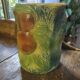 Magnificent rare Pichet Broc Saint Amand 1900 Orange Barbotine