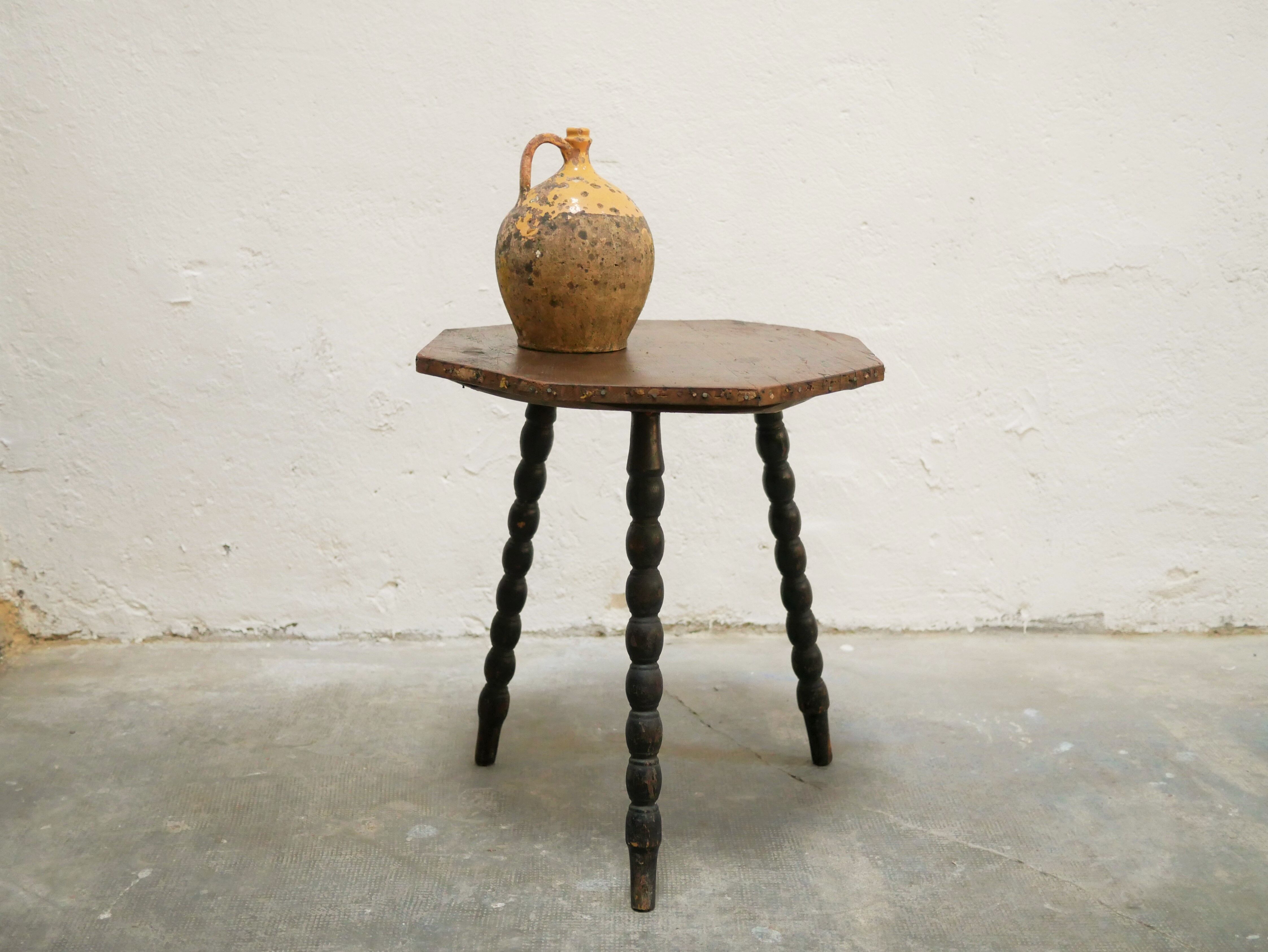 Vintage tripod side table