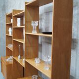 Scandinavian oak modular wall unit, 1960s