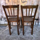 Pair of wooden bistrot chairs vintage