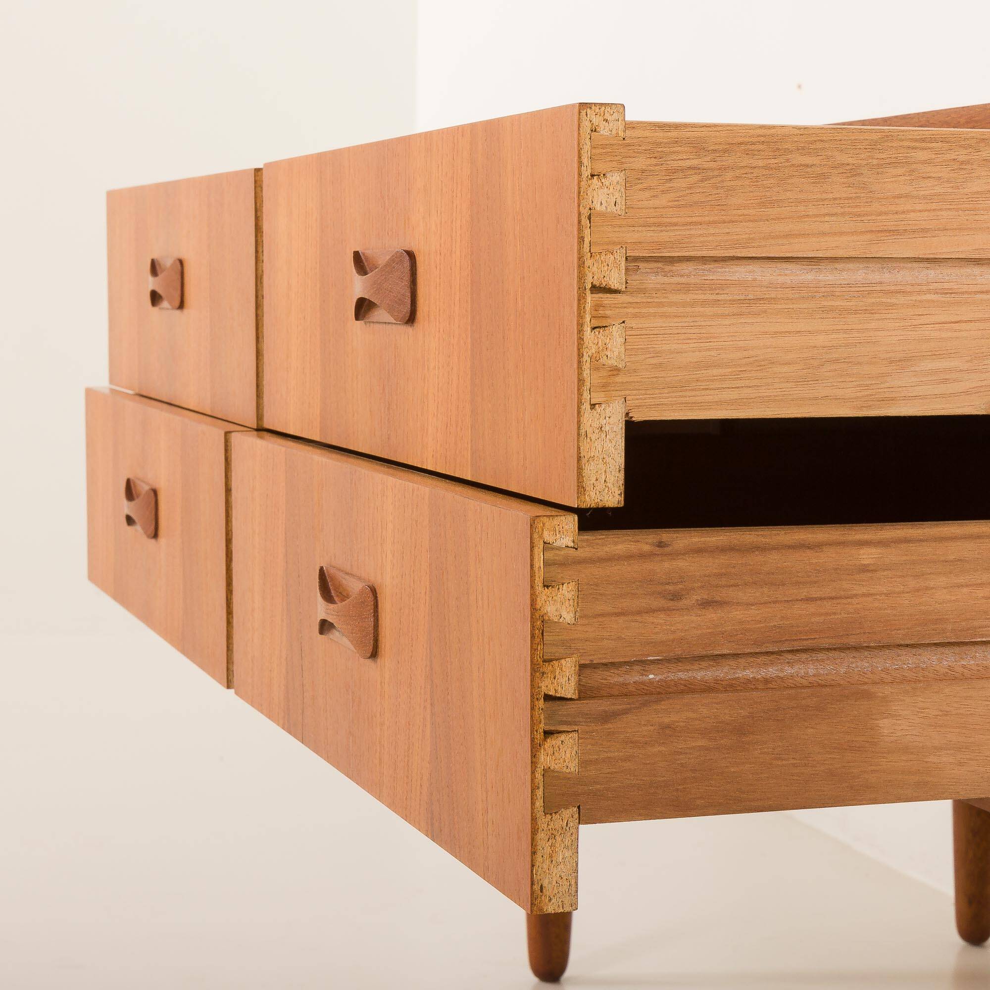 Small Danish teak sideboard with 4 drawers, 1960s
