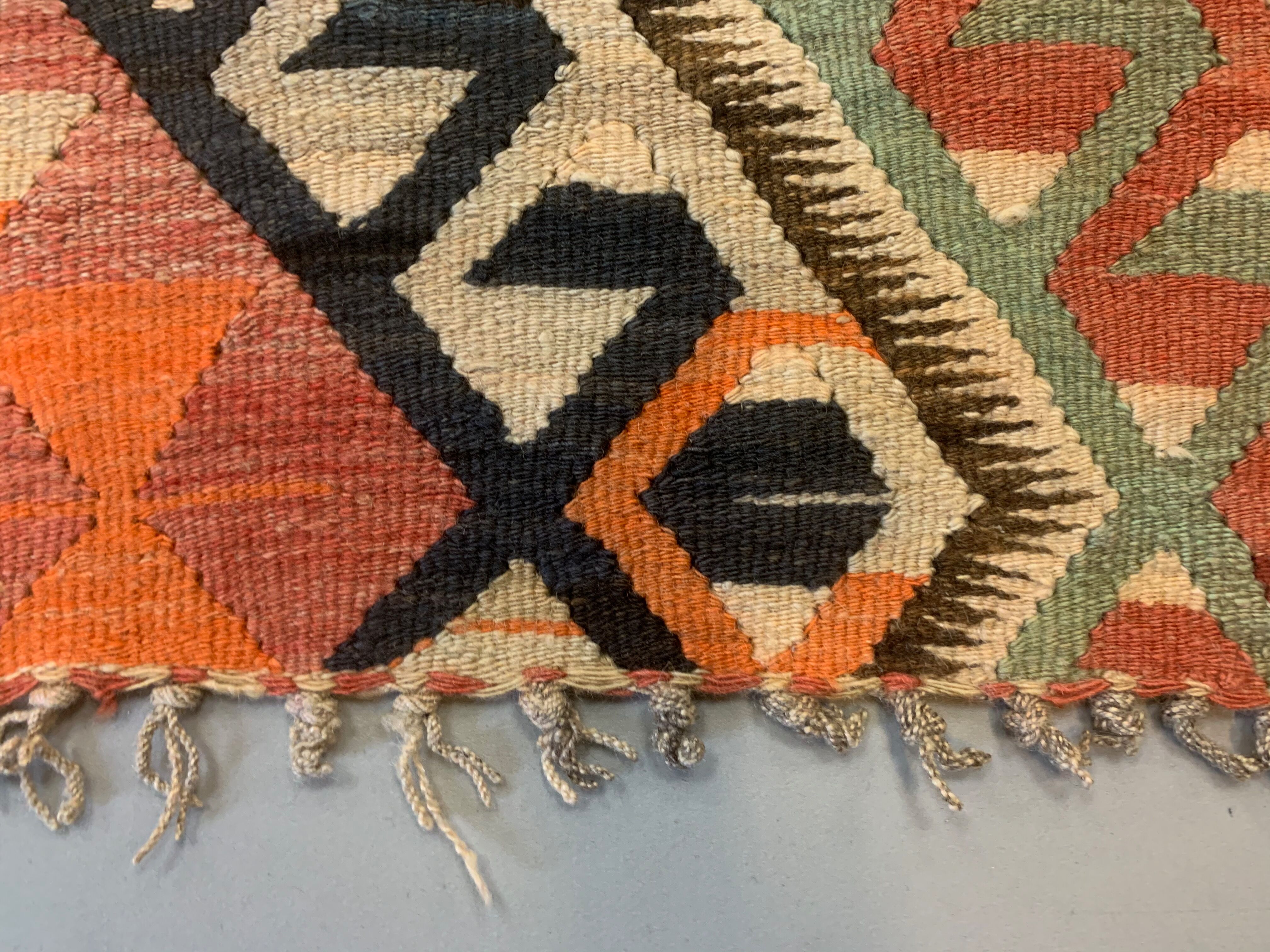 Old Turkish narrow Kilim Runner 288x102 cm, shabby chic, vintage decor kelim rug