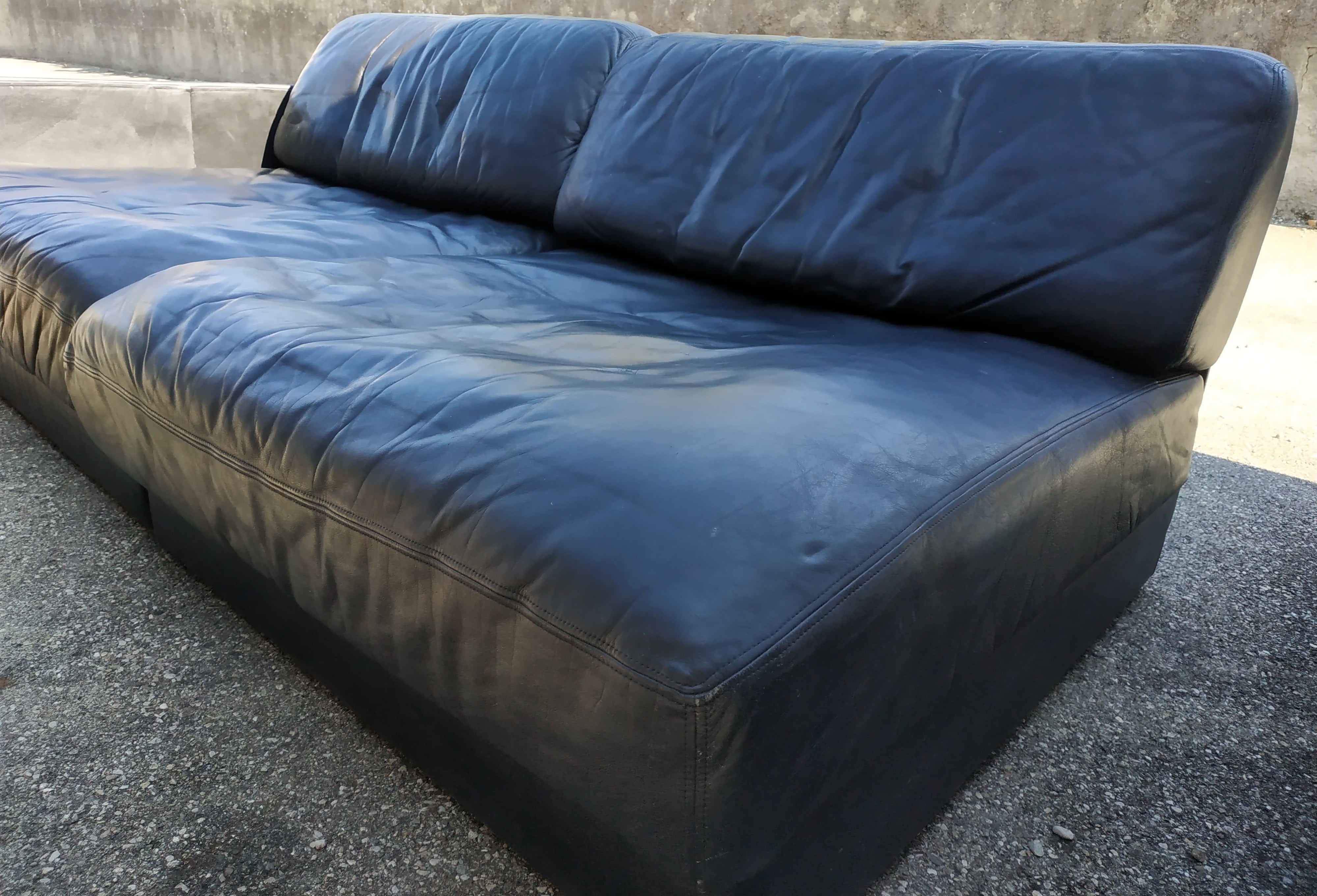 Sofa convertible modular seats leather of Sede 1970