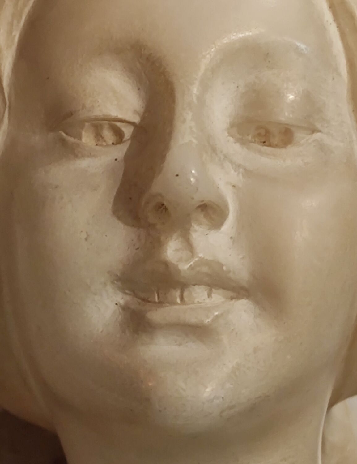 Bust of a woman in alabaster