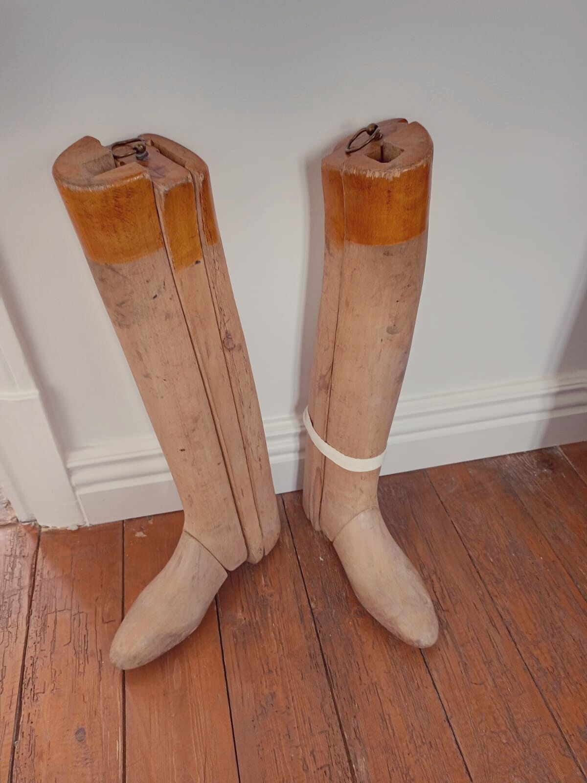 Old boot shotrees, wooden, size 38-40