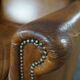 Cowhide leather armchair