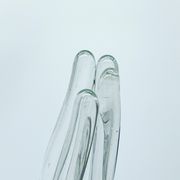 Vase de Murano - Sculpture en verre clair - Soufflé à la main