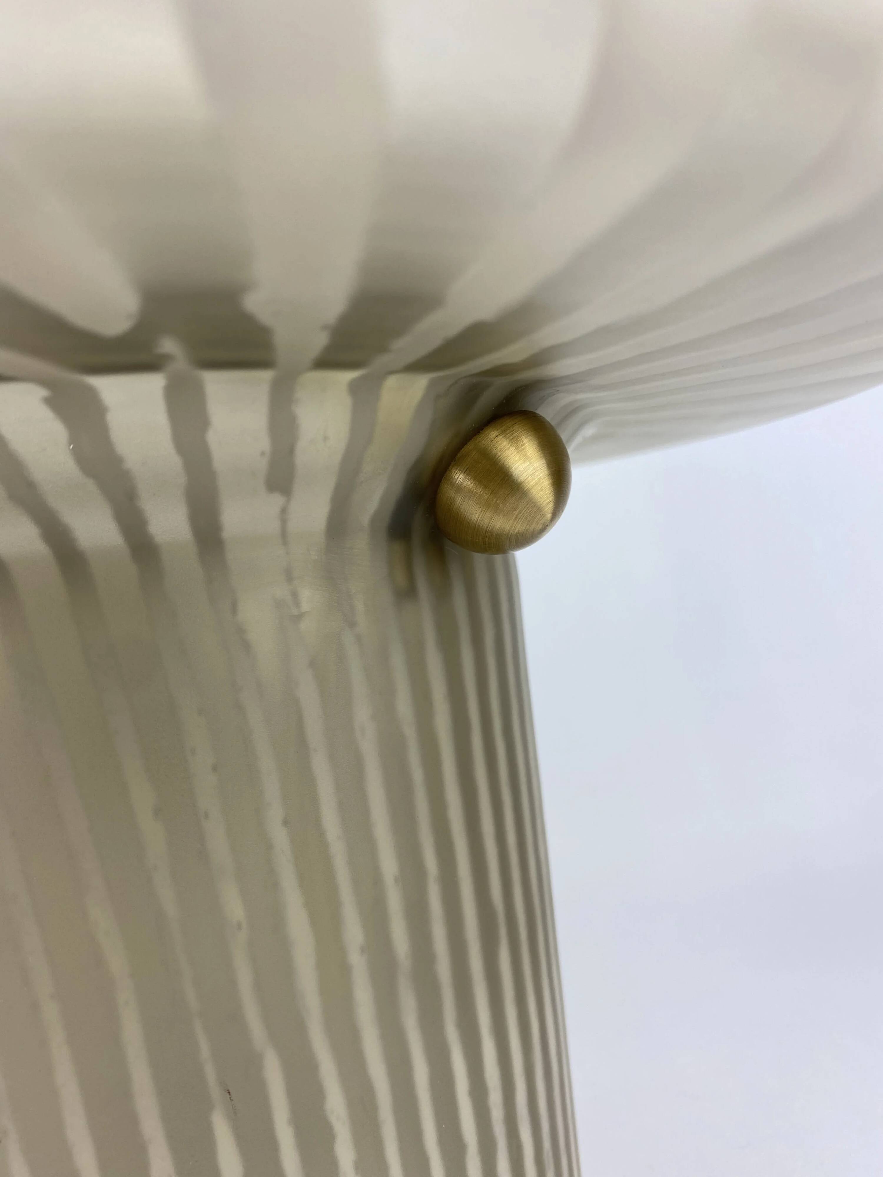 Large mushroom table lamp by Peill and Putzler in smoked glass XL 1970