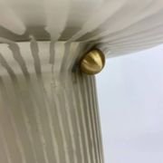 Large mushroom table lamp by Peill and Putzler in smoked glass XL 1970