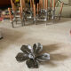 Vintage silver metal ashtray